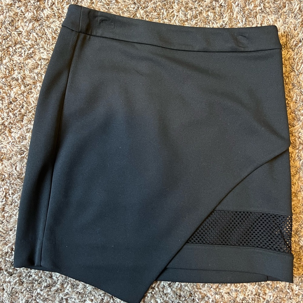 Express black front wrap skirt - size 4